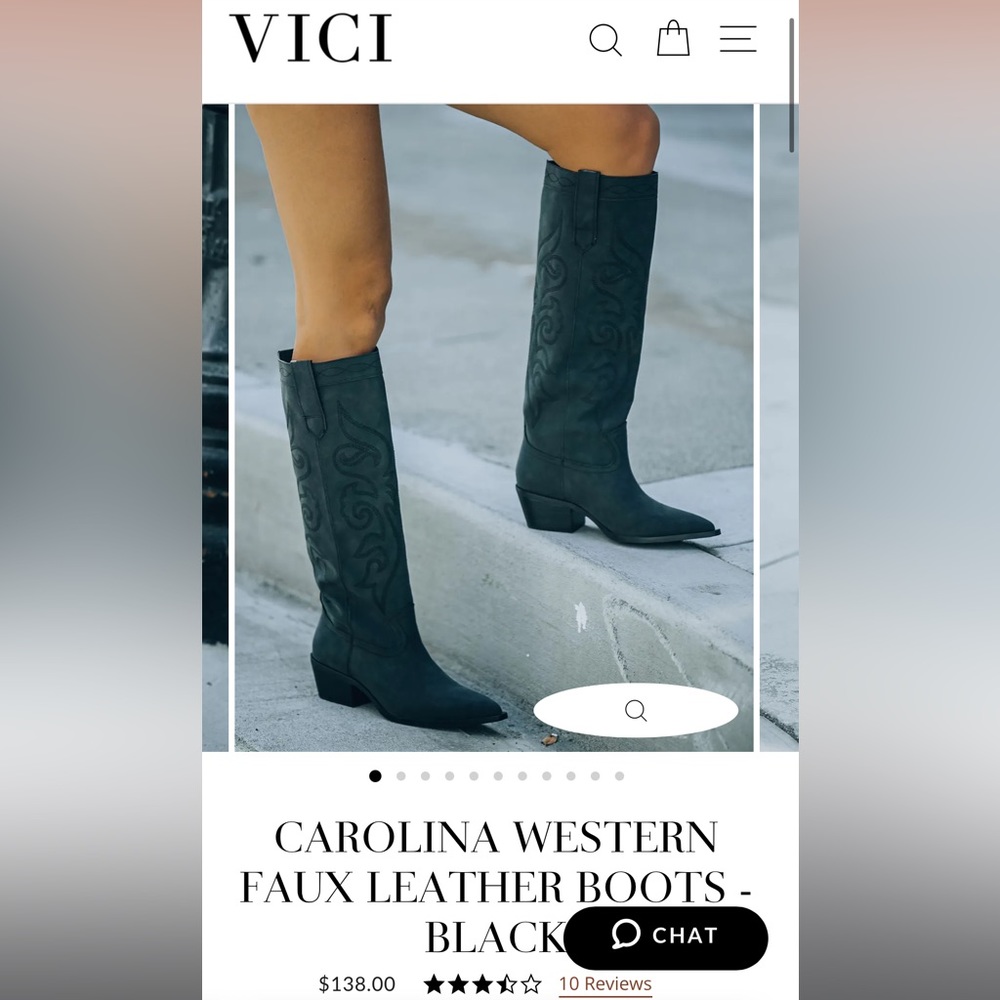 Carolina western Vici black boots